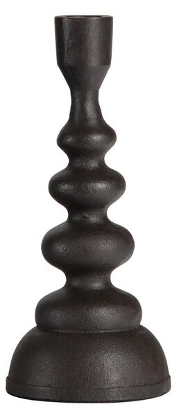 Hoorns Černý kovový svícen Jimmie 23 cm