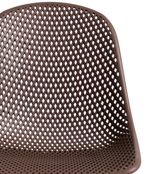 Kave Home Hnědá plastová jídelní židle Quinby