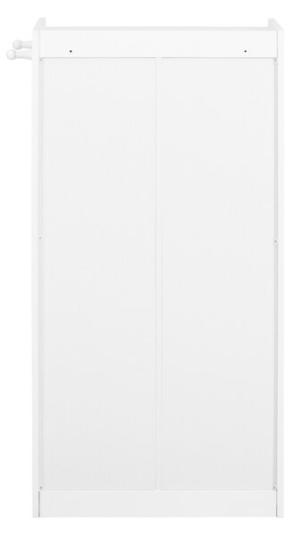 Sobuy Fsr108-W Botník Se 3 Klopami Botník Se 2 Háčky Bílá 55X112X30Cm