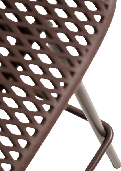 Kave Home Hnědá plastová barová židle Quinby 65 cm