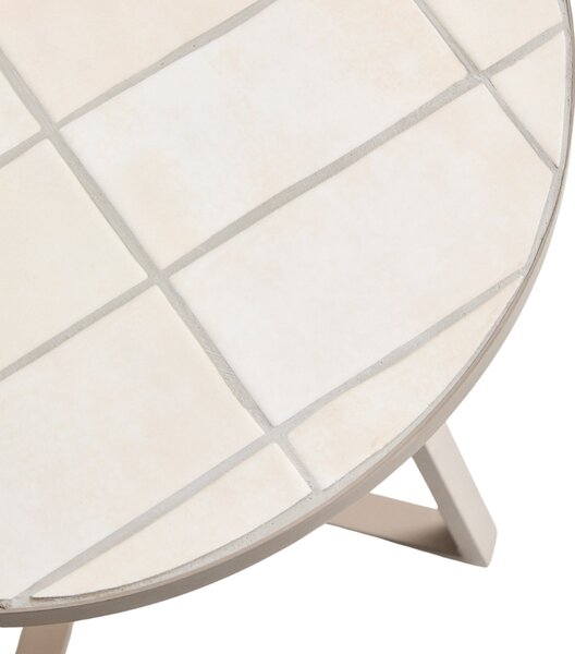Kave Home Béžový zahradní stolek Tella Ø 45 cm