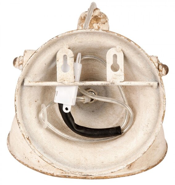 Nástěnná bílá retro lampa – 21x30x19 cm