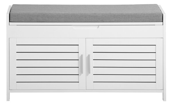 Sobuy Fsr102-W Lavice Na Boty Lavice Na Hrudník Truhla Na Boty Lavice Do Předsíně Bílá 90X50X33Cm