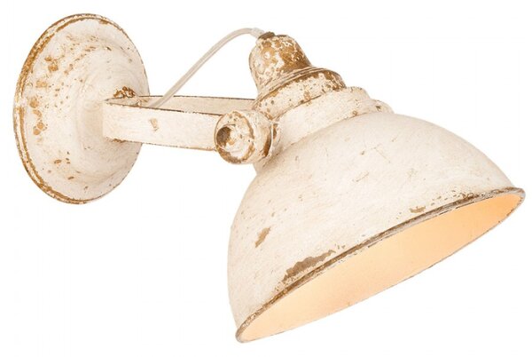 Nástěnná bílá retro lampa – 21x30x19 cm