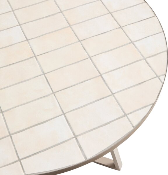 Kave Home Béžový zahradní bistro stolek Tella Ø 90 cm
