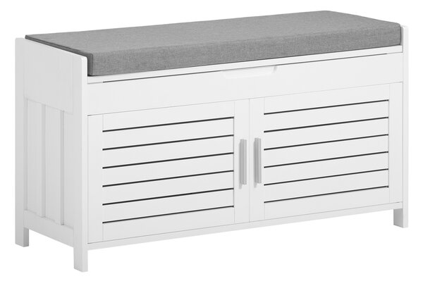 Sobuy Fsr102-W Lavice Na Boty Lavice Na Hrudník Truhla Na Boty Lavice Do Předsíně Bílá 90X50X33Cm