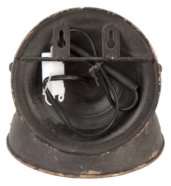 Nástěnná černá retro lampa – 21x30x19 cm