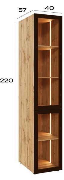 Modul s osvětlením (v-2200*400) dub apalačský Space