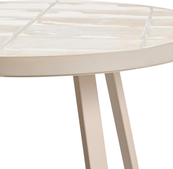 Kave Home Béžový zahradní stolek Tella Ø 45 cm