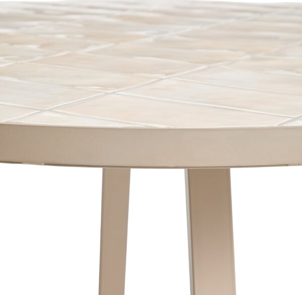 Kave Home Béžový zahradní bistro stolek Tella Ø 90 cm