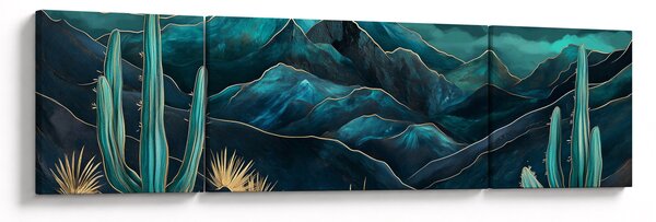 Obraz - Tyrkysová noc (170x50 cm)