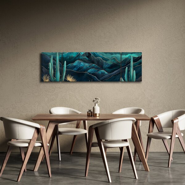 Obraz - Tyrkysová noc (170x50 cm)