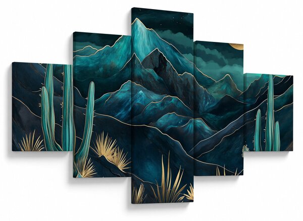 Obraz - Tyrkysová noc (125x70 cm)