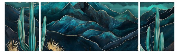 Obraz - Tyrkysová noc (170x50 cm)