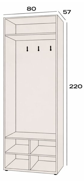 Space Předsíň korpus (v-2200) kašmír
