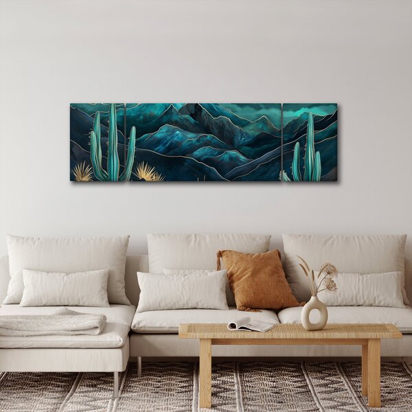 Obraz - Tyrkysová noc (170x50 cm)