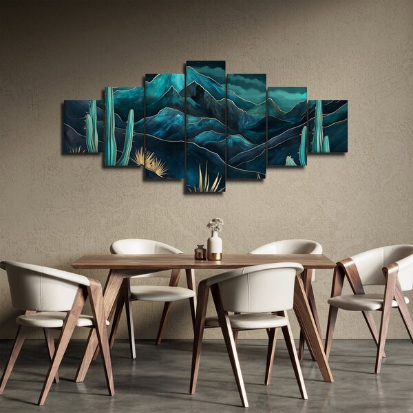 Obraz - Tyrkysová noc (210x100 cm)