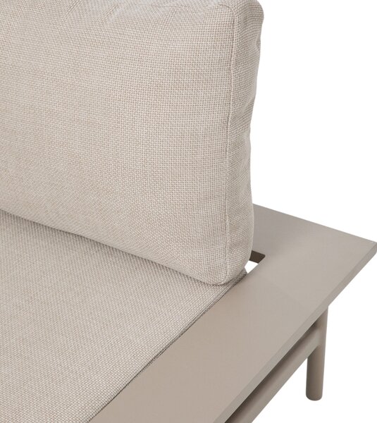Kave Home Béžová zahradní rohová pohovka Vathi 250 cm, levá
