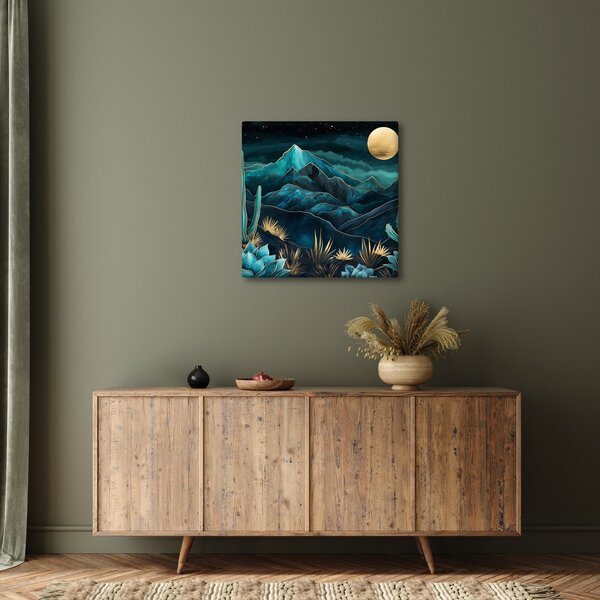 Obraz - Tyrkysová noc (30x30 cm)