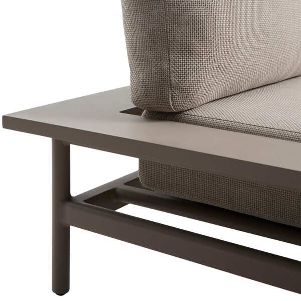 Kave Home Béžová zahradní rohová pohovka Vathi 250 cm, levá