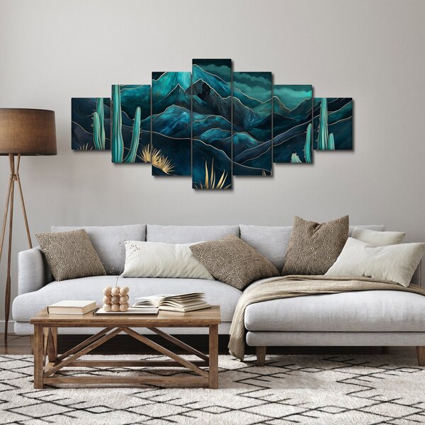Obraz - Tyrkysová noc (210x100 cm)