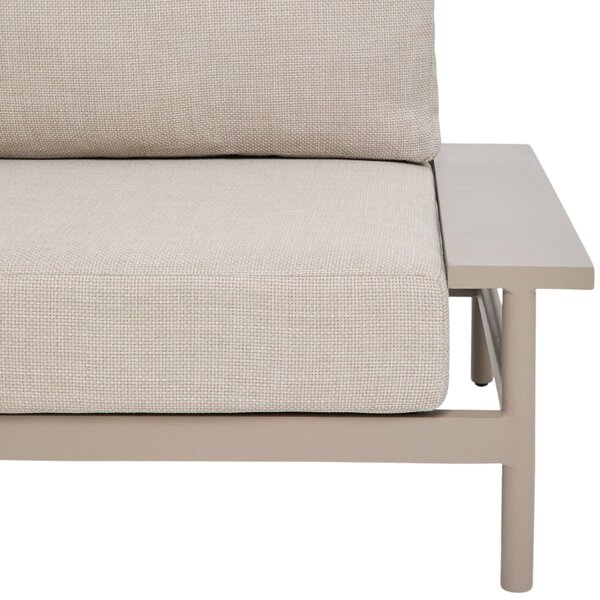 Kave Home Béžová zahradní rohová pohovka Vathi 250 cm, levá