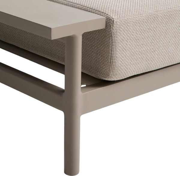Kave Home Béžová zahradní rohová pohovka Vathi 250 cm, levá