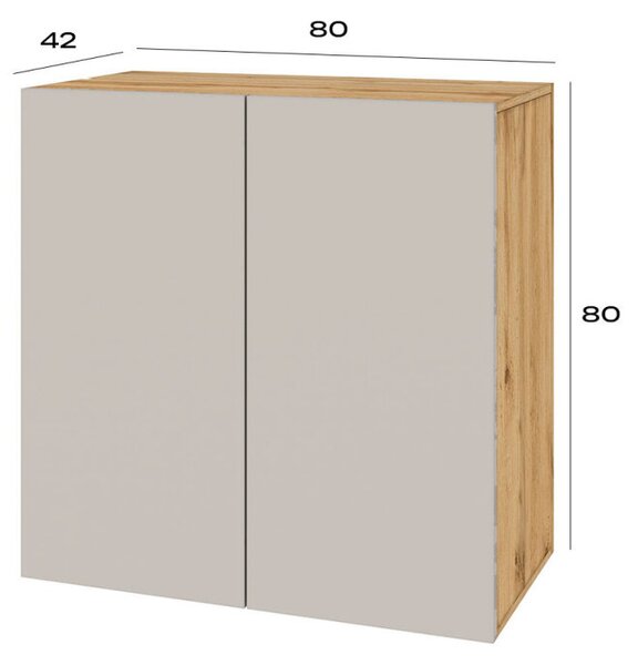 Komoda 2D 80 cm dub apalačský / kašmír Space