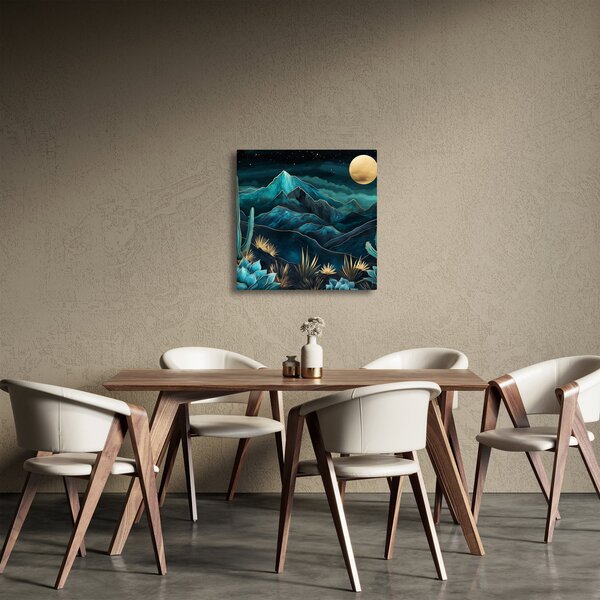 Obraz - Tyrkysová noc (30x30 cm)