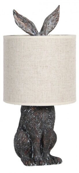 Stolní lampa v designu králíka s béžovým stínidlem