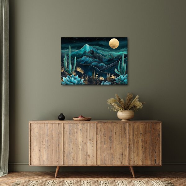 Obraz - Tyrkysová noc (70x50 cm)