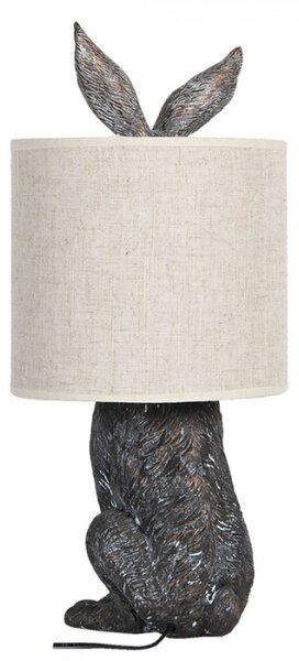 Stolní lampa v designu králíka s béžovým stínidlem