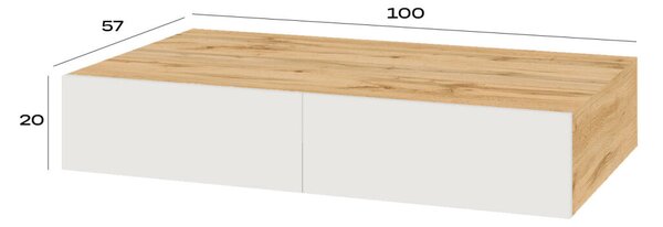 Psací stůl 100 cm dub apalačský / nymphaea alba Space