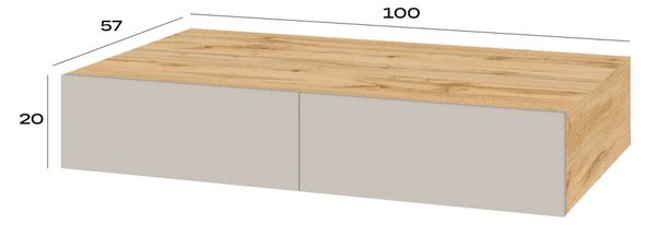 Psací stůl 100 cm dub apalačský / kašmír Space