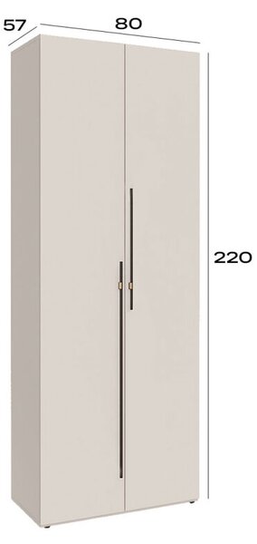 Skříň 2D 80 cm kašmír Space