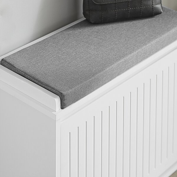 Sobuy Fsr98-W Botník S Klapkou Lavice S Podsedákem Komoda Bílá 62X46X26Cm