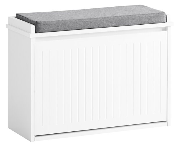 Sobuy Fsr98-W Botník S Klapkou Lavice S Podsedákem Komoda Bílá 62X46X26Cm