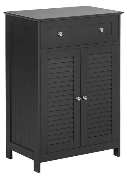Sobuy Frg238-Dg Koupelnová Komoda Koupelnová Skříňka Koupelnový Nábytek Příborník Předsíňová Skříňka Tmavě Šedá 57X87X33Cm