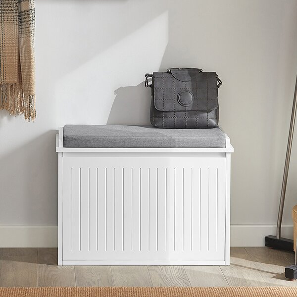 Sobuy Fsr98-W Botník S Klapkou Lavice S Podsedákem Komoda Bílá 62X46X26Cm