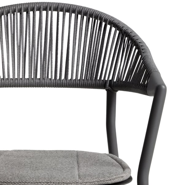 Kave Home Šedá zahradní židle Alimia s výpletem