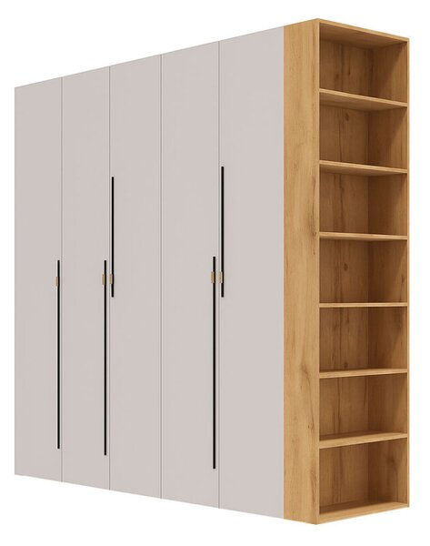 Skříň 5D 220 cm dub appalačský / kašmír Space