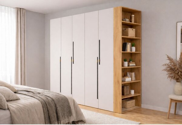 Skříň 5D 220 cm dub appalačský / kašmír Space