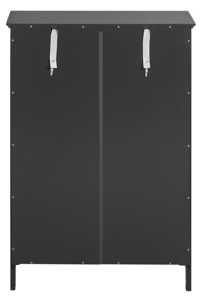 Sobuy Frg238-Dg Koupelnová Komoda Koupelnová Skříňka Koupelnový Nábytek Příborník Předsíňová Skříňka Tmavě Šedá 57X87X33Cm