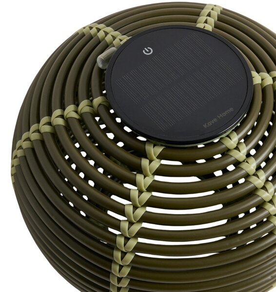 Kave Home Zelená zahradní solární lampa Garoina Ø 28 cm