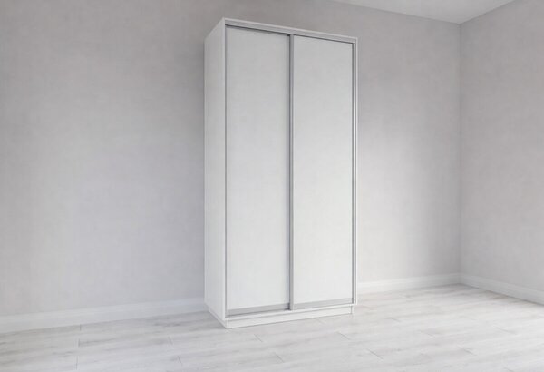 Skříň s posuvnými dveřmi 1000x2200x450 2LTD nymphaea alba, profil stříbrný