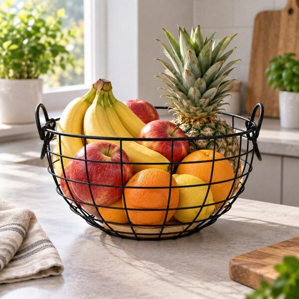 Mísa na ovoce kovová 28 cm SPRINGOS KI0147 černá
