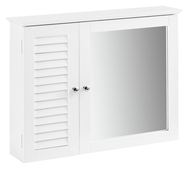 Sobuy Bzr55-W Zrcadlová Skříňka Nástěnná Skříňka Koupelnový Nábytek Bílá