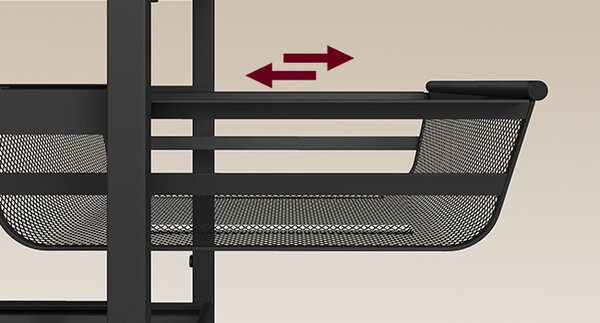 SONGMICS Servírovací stolek Vasagle Fiol 40 cm černý/hnědý