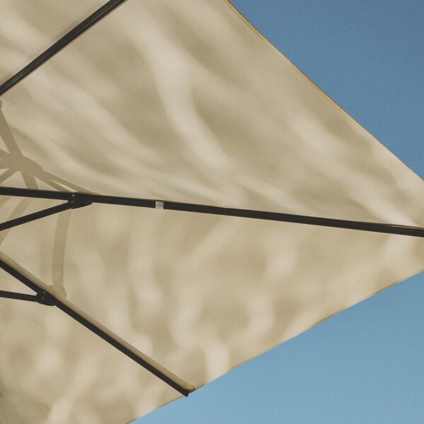 Kave Home Béžovo-šedý slunečník Noli 300 x 300 cm