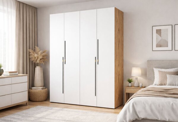 Skříň 4D 160 cm dub appalačský / nymphaea alba Space